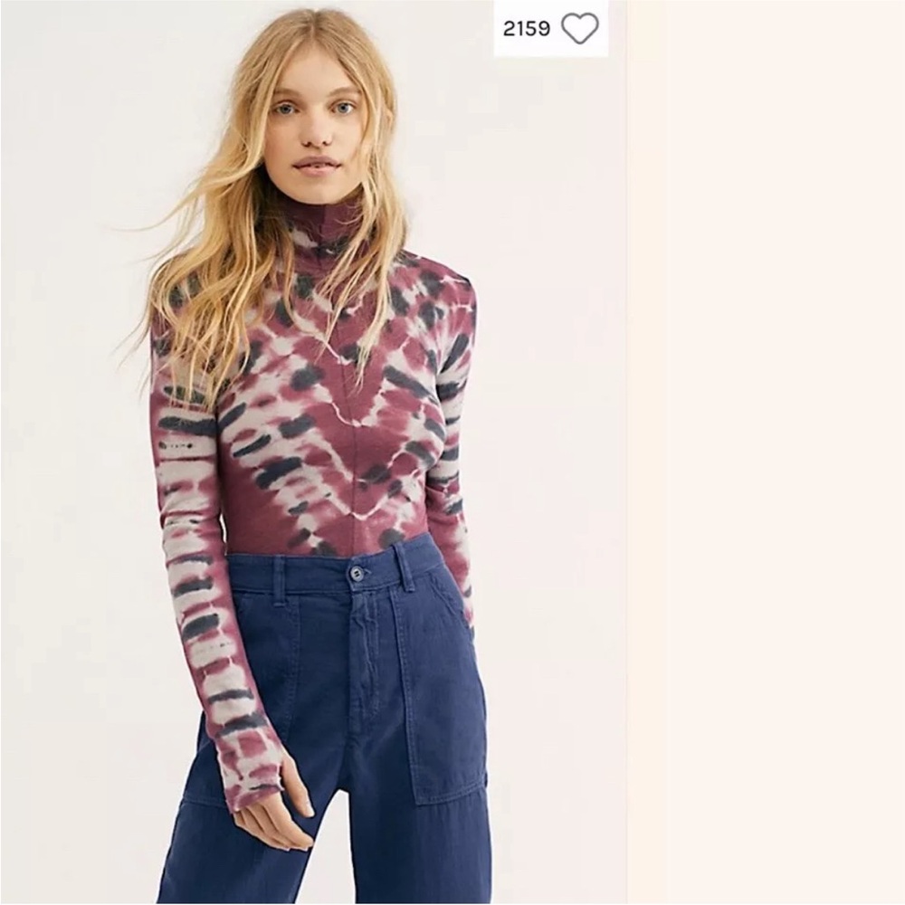 Free People Psychedelic Long Sleeve Top